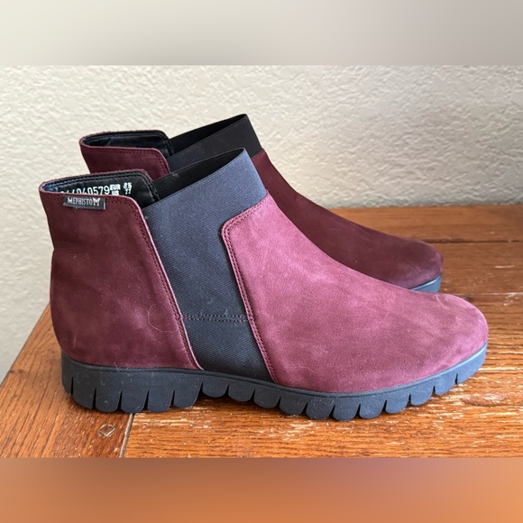 Mephisto Shoes - Mephisto Lyana Ankle Boots W Sz.11 Wine Nubuck Leather Comfort Chelsea Boots